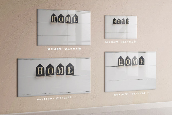 Memobord van glas met print inclusief neodymium magneten Stijlvol fotobord voor in huis