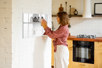 Memobord van glas met print inclusief neodymium magneten Stijlvol fotobord voor in huis