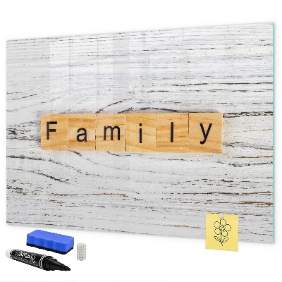 Decoratief glazen wandbord beschrijfbaar en magnetisch Bord voor foto's en notities