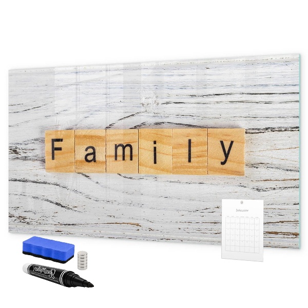 Decoratief glazen wandbord beschrijfbaar en magnetisch Bord voor foto's en notities