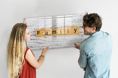 Decoratief glazen wandbord beschrijfbaar en magnetisch Bord voor foto's en notities