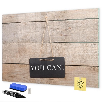Decoratief glazen wandbord beschrijfbaar en magnetisch Creatief moodboard voor foto's en notities