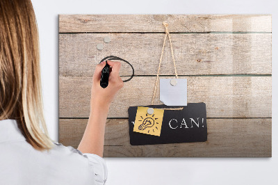Decoratief glazen wandbord beschrijfbaar en magnetisch Creatief moodboard voor foto's en notities