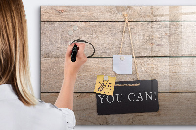 Decoratief glazen wandbord beschrijfbaar en magnetisch Creatief moodboard voor foto's en notities
