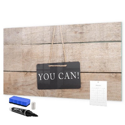Decoratief glazen wandbord beschrijfbaar en magnetisch Creatief moodboard voor foto's en notities