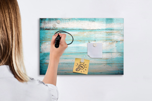 Memobord van glas met print inclusief neodymium magneten Een kleurrijk prikbord voor notities en foto's