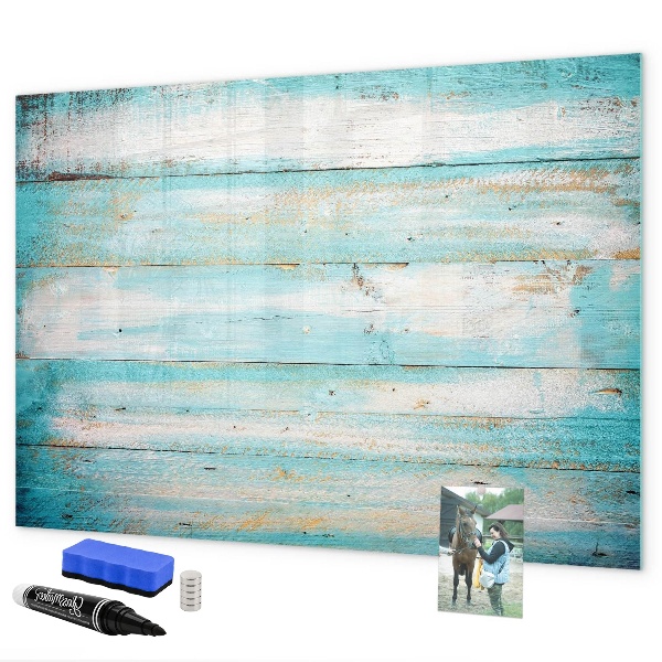 Memobord van glas met print inclusief neodymium magneten Een kleurrijk prikbord voor notities en foto's