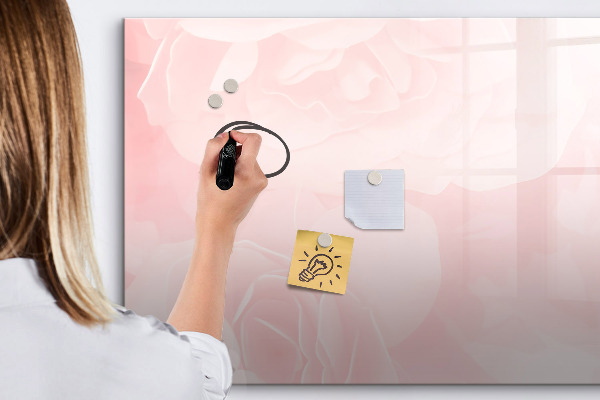 Memobord van glas met print inclusief neodymium magneten Een prikbord voor het presenteren van herinneringen en foto's