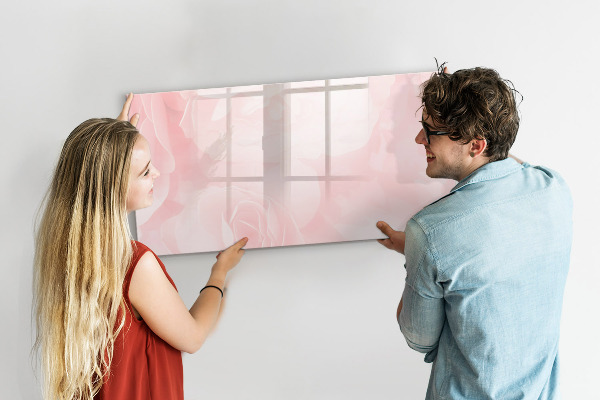 Memobord van glas met print inclusief neodymium magneten Een prikbord voor het presenteren van herinneringen en foto's