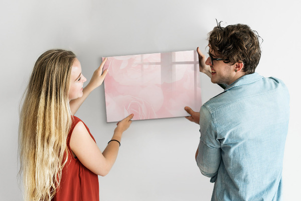 Memobord van glas met print inclusief neodymium magneten Een prikbord voor het presenteren van herinneringen en foto's