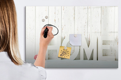 Memobord van glas met print inclusief neodymium magneten Wanddecoratie met persoonlijke herinneringen