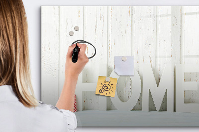 Memobord van glas met print inclusief neodymium magneten Wanddecoratie met persoonlijke herinneringen