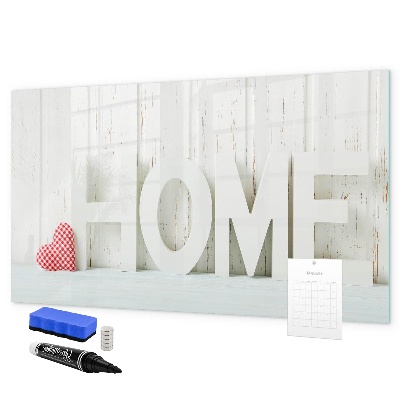 Memobord van glas met print inclusief neodymium magneten Wanddecoratie met persoonlijke herinneringen