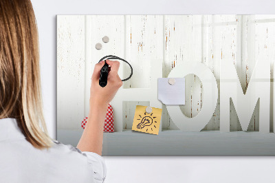 Memobord van glas met print inclusief neodymium magneten Wanddecoratie met persoonlijke herinneringen