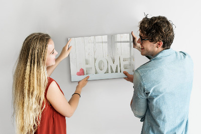 Memobord van glas met print inclusief neodymium magneten Wanddecoratie met persoonlijke herinneringen