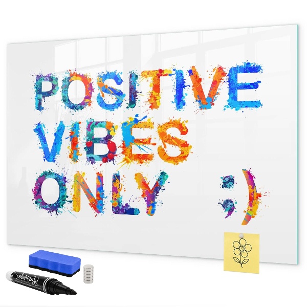 Positieve vibes in een kleurrijke stijl.