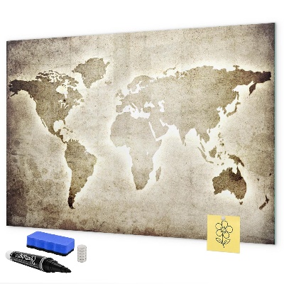 Decoratief glazen wandbord beschrijfbaar en magnetisch Herinneringskaart met persoonlijke foto's