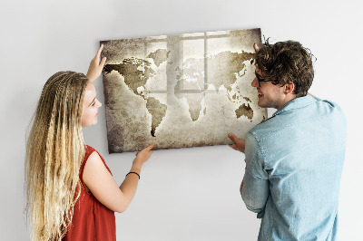 Decoratief glazen wandbord beschrijfbaar en magnetisch Herinneringskaart met persoonlijke foto's