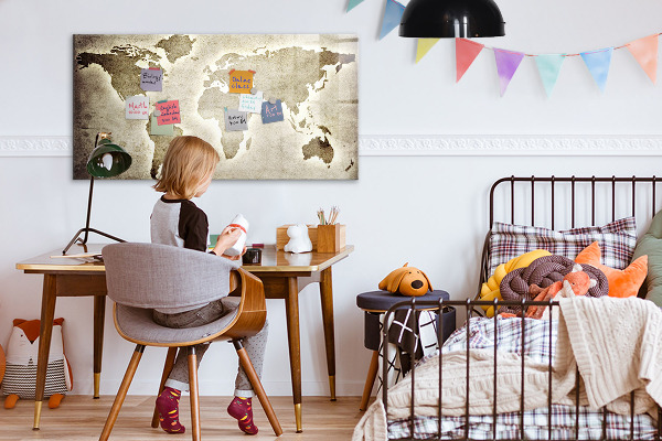 Decoratief glazen wandbord beschrijfbaar en magnetisch Herinneringskaart met persoonlijke foto's