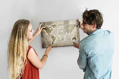 Decoratief glazen wandbord beschrijfbaar en magnetisch Herinneringskaart met persoonlijke foto's