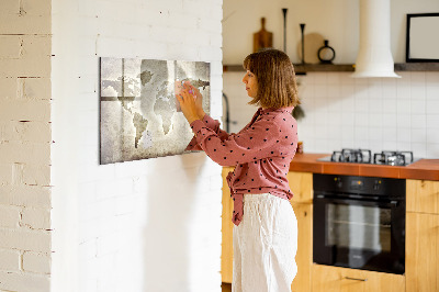 Decoratief glazen wandbord beschrijfbaar en magnetisch Herinneringskaart met persoonlijke foto's
