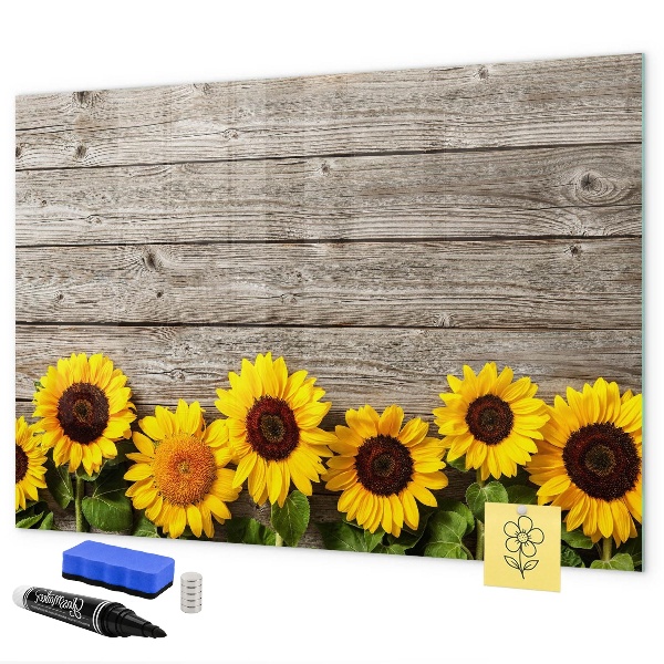 Creatief zonnebloembloemenbord