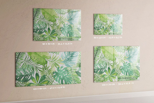 Decoratief glazen wandbord beschrijfbaar en magnetisch Groen bord voor foto's en notities