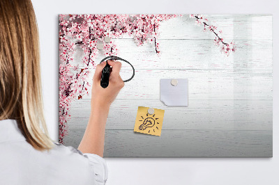 Decoratief glazen wandbord beschrijfbaar en magnetisch Een creatieve ruimte voor het presenteren van foto's