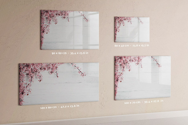Decoratief glazen wandbord beschrijfbaar en magnetisch Een creatieve ruimte voor het presenteren van foto's