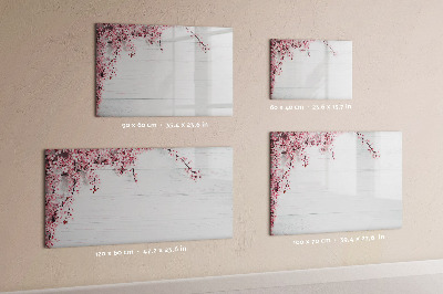 Decoratief glazen wandbord beschrijfbaar en magnetisch Een creatieve ruimte voor het presenteren van foto's