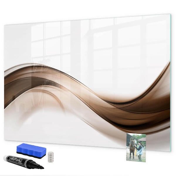 Decoratief glazen wandbord beschrijfbaar en magnetisch Modern fotodisplaybord