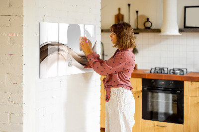 Decoratief glazen wandbord beschrijfbaar en magnetisch Modern fotodisplaybord