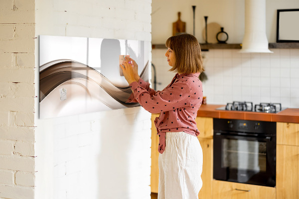 Decoratief glazen wandbord beschrijfbaar en magnetisch Modern fotodisplaybord