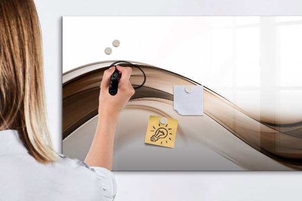 Decoratief glazen wandbord beschrijfbaar en magnetisch Modern fotodisplaybord
