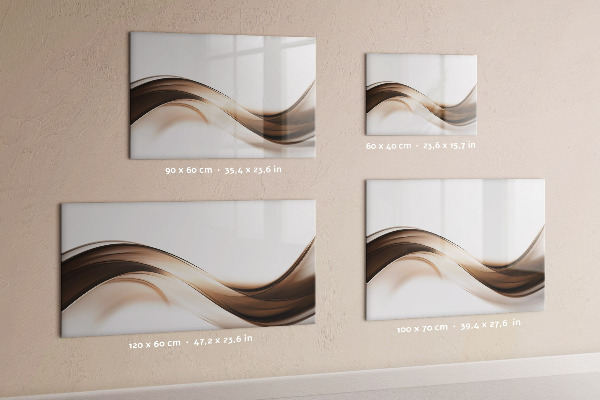 Decoratief glazen wandbord beschrijfbaar en magnetisch Modern fotodisplaybord