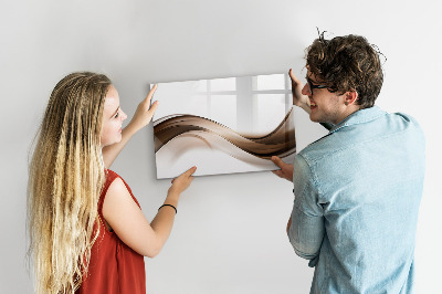 Decoratief glazen wandbord beschrijfbaar en magnetisch Modern fotodisplaybord