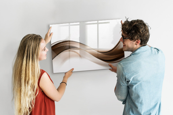 Decoratief glazen wandbord beschrijfbaar en magnetisch Modern fotodisplaybord