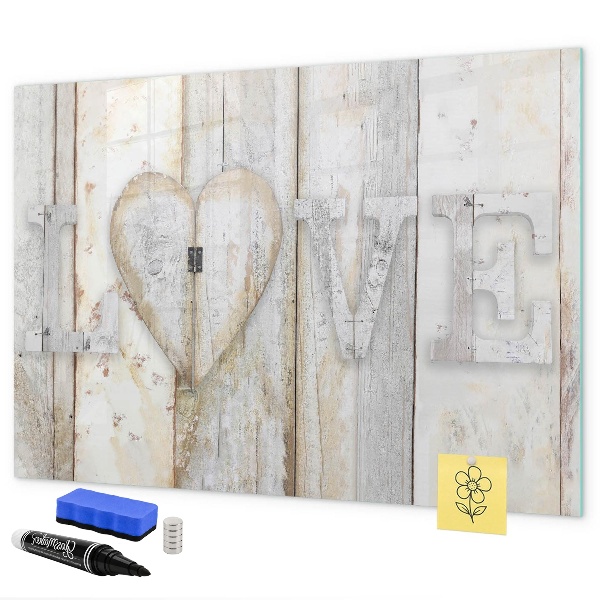Memobord van glas met print inclusief neodymium magneten Een prikbord voor foto's en herinneringen.