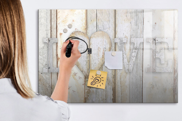 Memobord van glas met print inclusief neodymium magneten Een prikbord voor foto's en herinneringen.