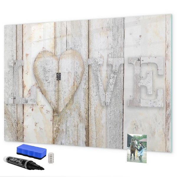 Memobord van glas met print inclusief neodymium magneten Een prikbord voor foto's en herinneringen.