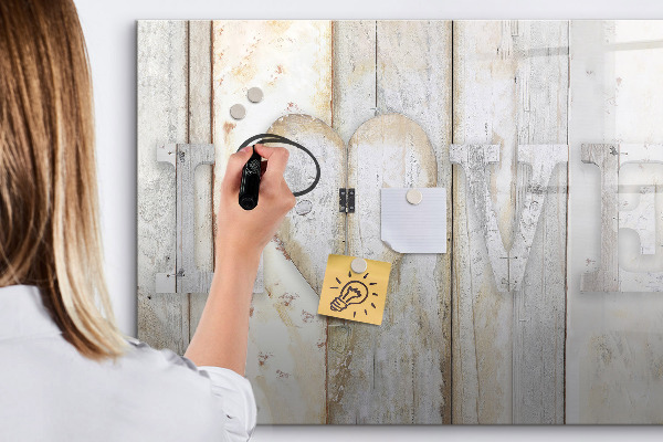 Memobord van glas met print inclusief neodymium magneten Een prikbord voor foto's en herinneringen.