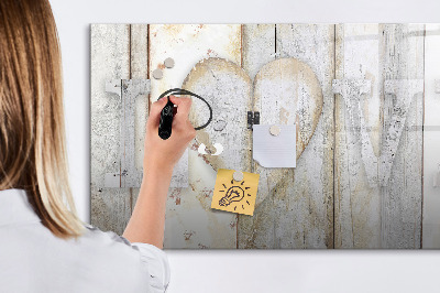 Memobord van glas met print inclusief neodymium magneten Een prikbord voor foto's en herinneringen.