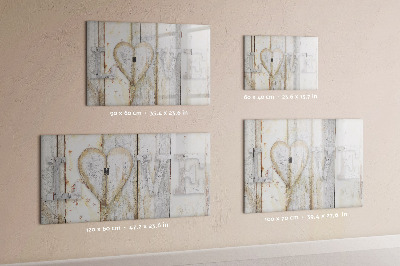 Memobord van glas met print inclusief neodymium magneten Een prikbord voor foto's en herinneringen.