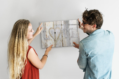 Memobord van glas met print inclusief neodymium magneten Een prikbord voor foto's en herinneringen.