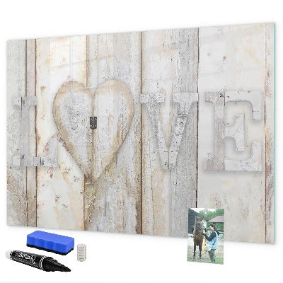 Memobord van glas met print inclusief neodymium magneten Een prikbord voor foto's en herinneringen.