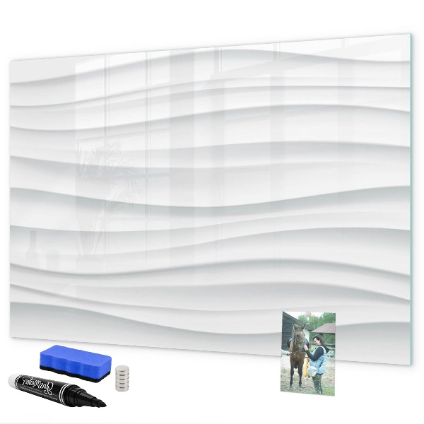 Decoratief glazen wandbord beschrijfbaar en magnetisch Een stijlvol bord voor notities en foto's