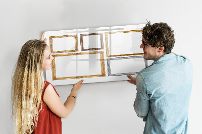 Memobord van glas met print inclusief neodymium magneten Een creatieve plek voor foto's en notities
