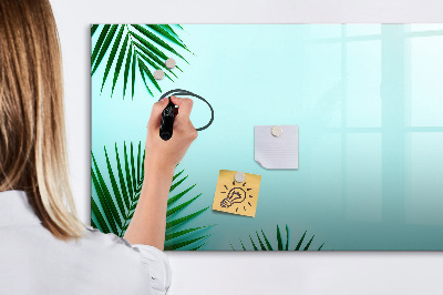 Decoratief glazen wandbord beschrijfbaar en magnetisch Groene poster voor foto's en notities