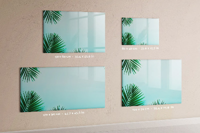 Decoratief glazen wandbord beschrijfbaar en magnetisch Groene poster voor foto's en notities