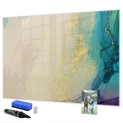 Memobord van glas met print inclusief neodymium magneten Een stijlvol bord voor notities en foto's